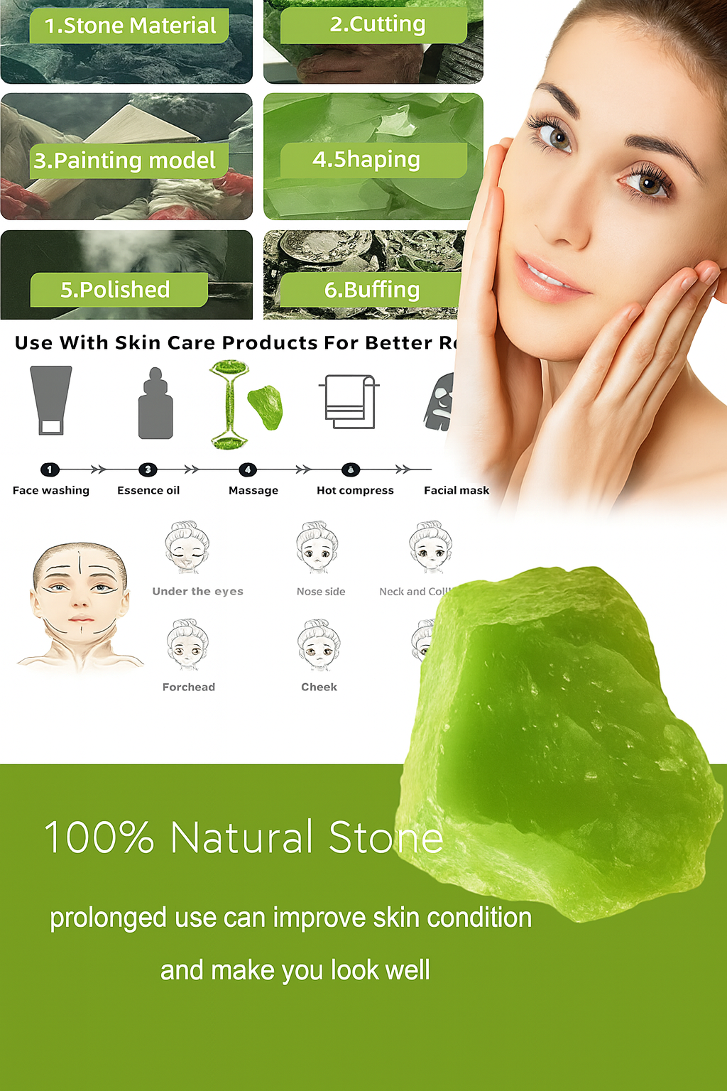 GlowLyfe-Natural Jade Roller